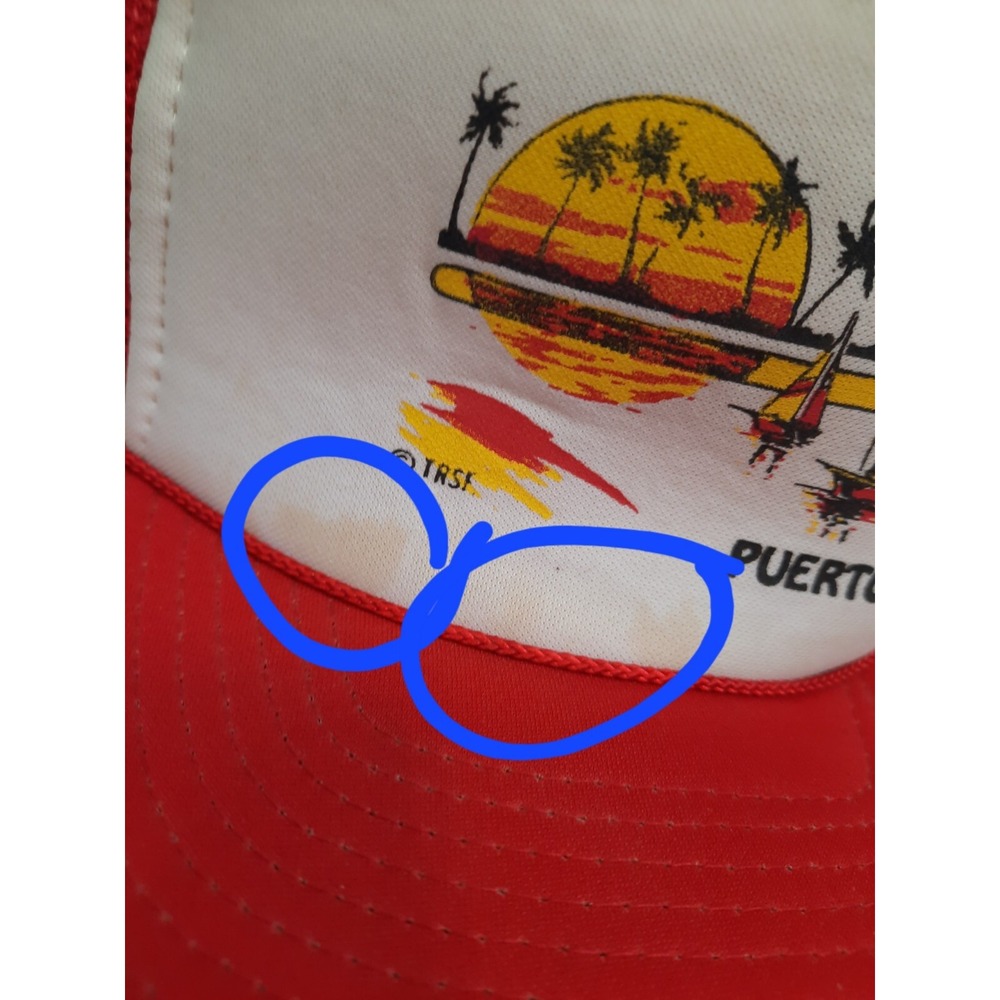 Vintage 80s Puerto Rico Snap Back Foam Trucker Hat Baseball Cap - Picture 7 of 10
